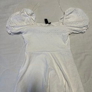 White Babydoll Windsor Mini Dress Size S
